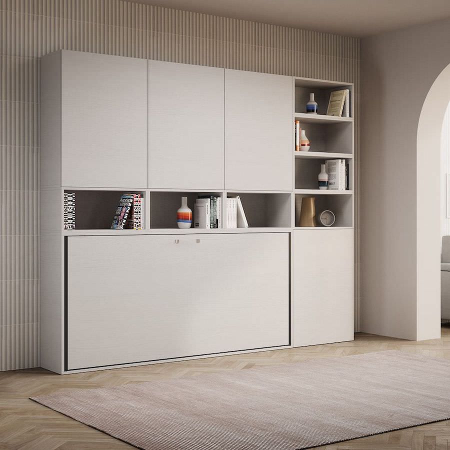 Letto singolo a scomparsa con mobili Kando
